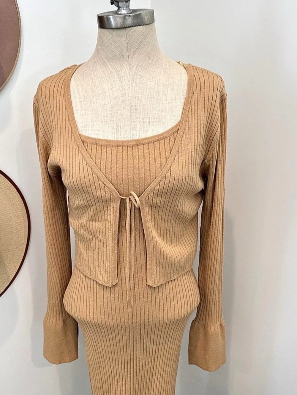 House of Harlow Ribbed Maxi Dress in Brown Like New
